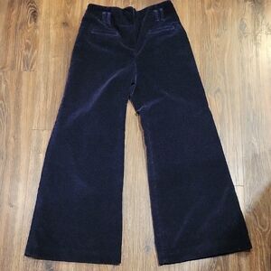 Cartonnier Anthropologie Navy Wide Leg Courderoys